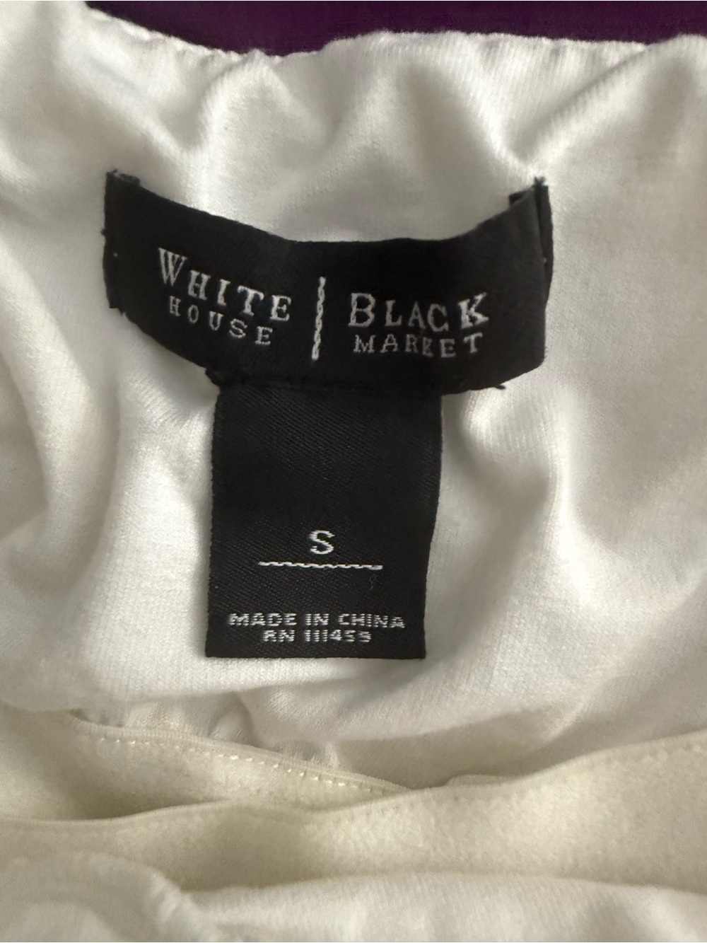 White House Black Market White Embellished Halter, built in bra - Picture 8 of 9
